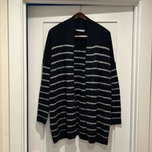 Vince long cardigan in dark blue/black size small.